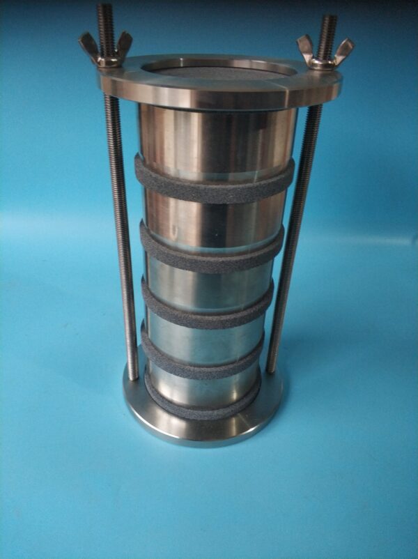 積層式飽和器－ステンレス製（環状土試料の飽和用）	φ38 / 50 / 63.5 / 76.2 mm