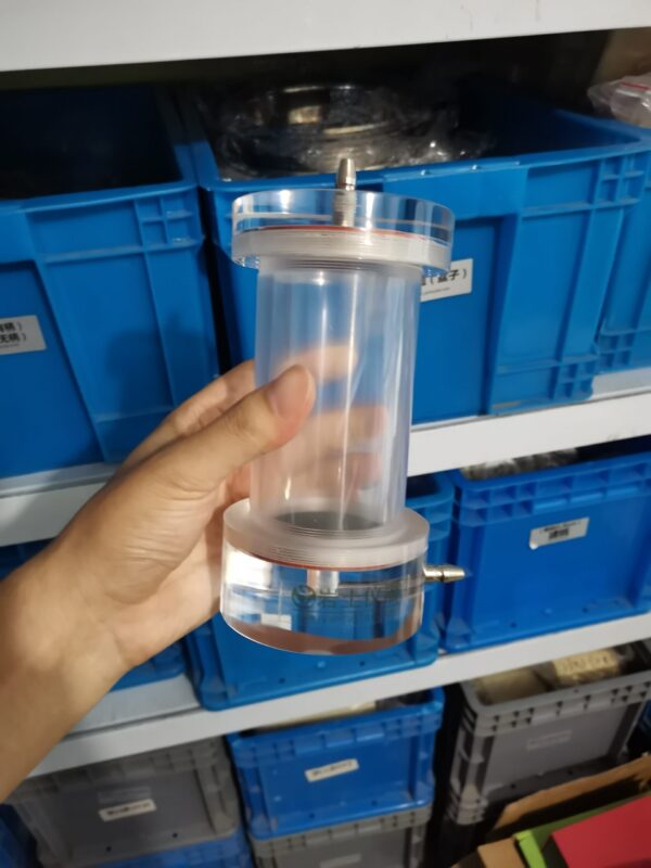 透明透流水柱（浸透柱土柱用透水容器）