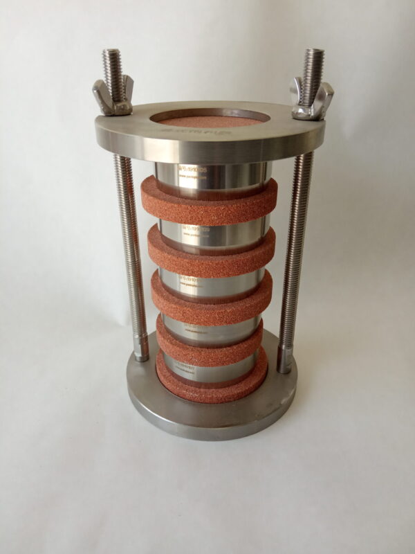 積層式飽和器－ステンレス製（環状土試料の飽和用）	φ38 / 50 / 63.5 / 76.2 mm