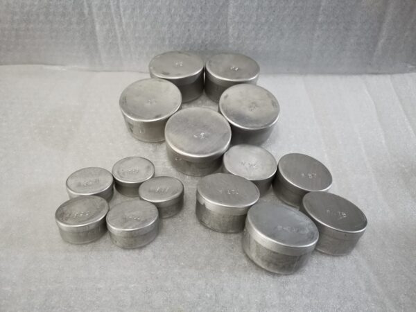 土試料アルミ容器（定量、番号付き、含水率測定用）	φ40 / 55 / 70 mm