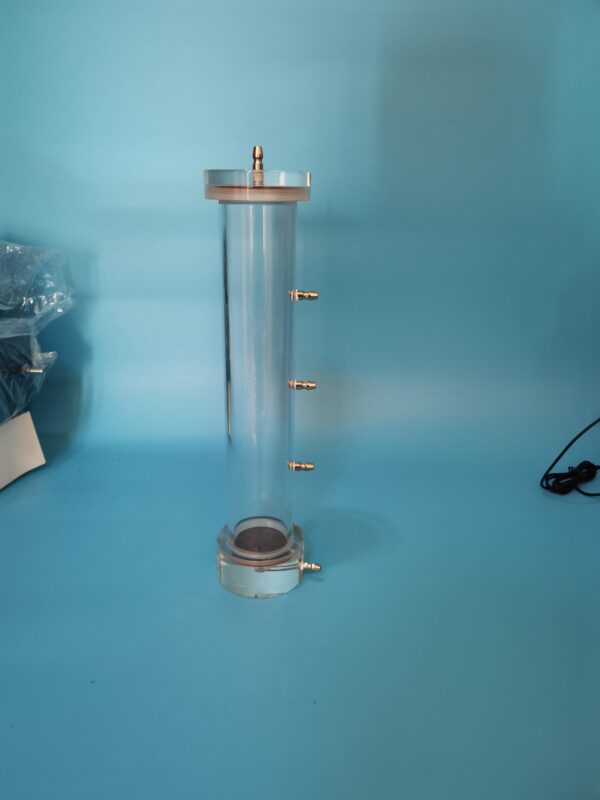 透明透流水柱（浸透柱土柱用透水容器）