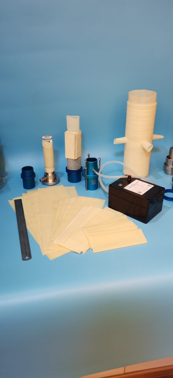 三轴实验乳胶膜，侧壁带传感器接口